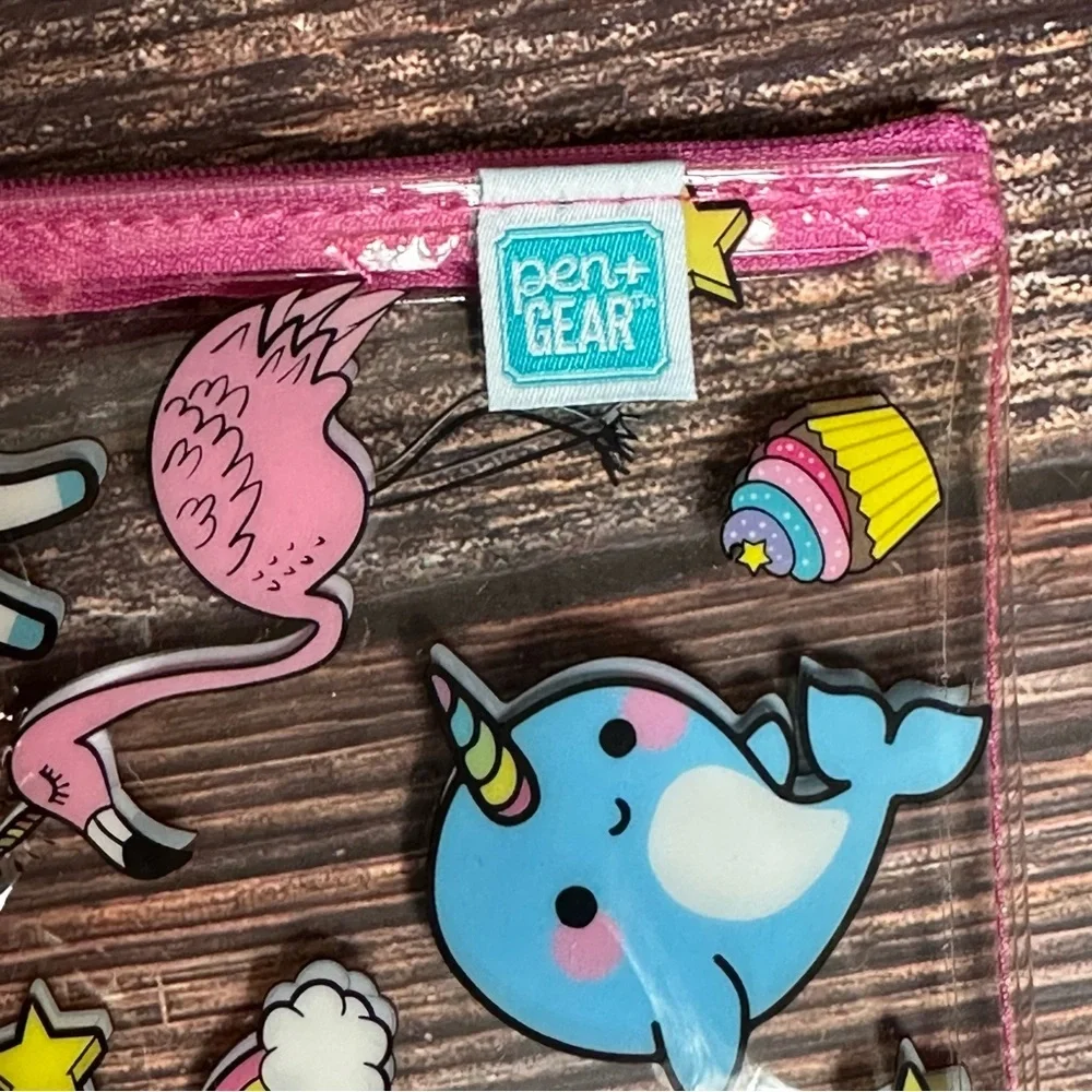 pen + Gear See Through Unicorns Binder Pouch